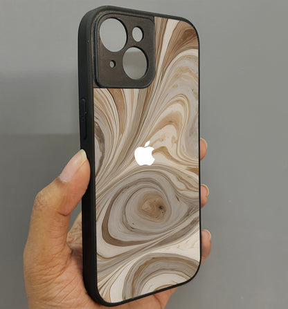 SandStorm Glossy Metal Back Case for Apple Iphone 15