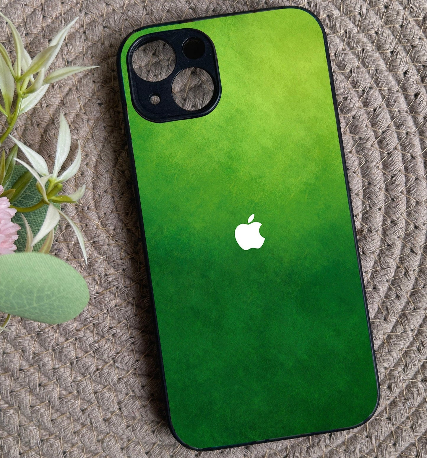 GreenAura Glossy Metal Back case for Apple Iphone 14