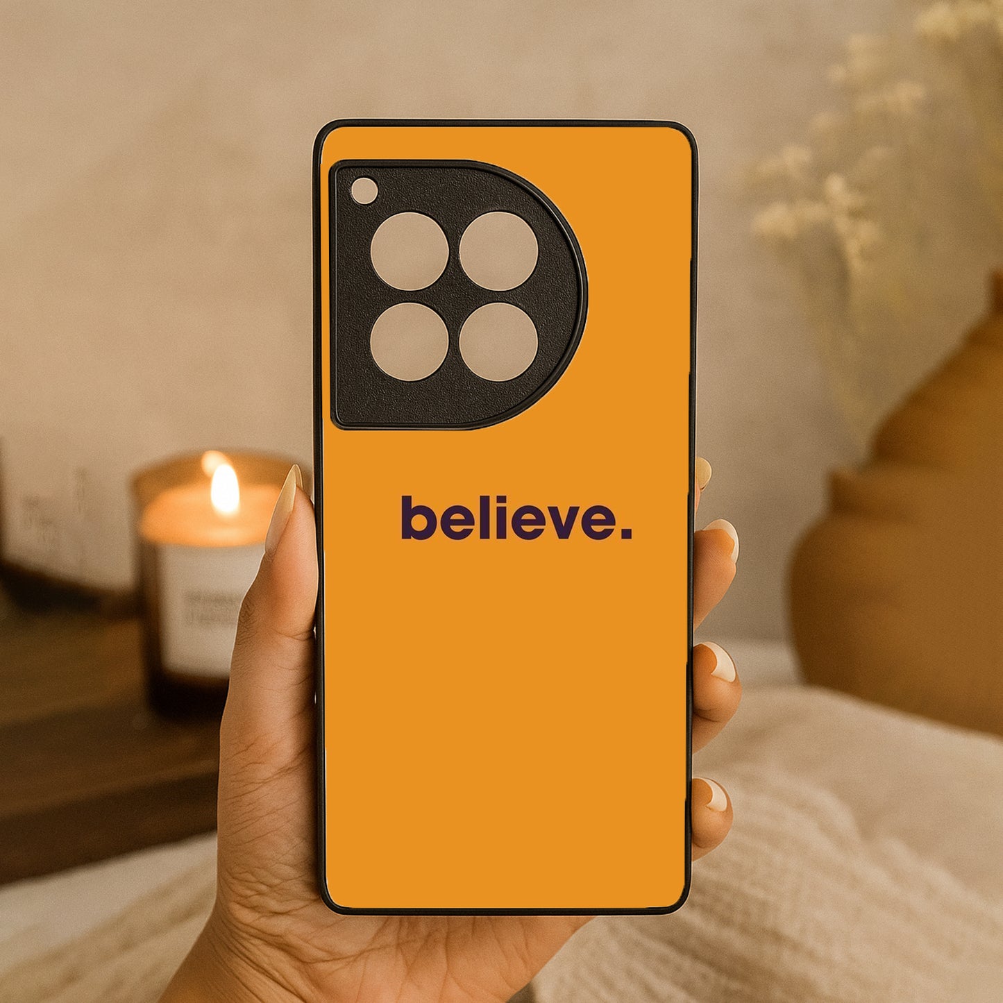 believe' Metal Back Case for OnePlus 12R