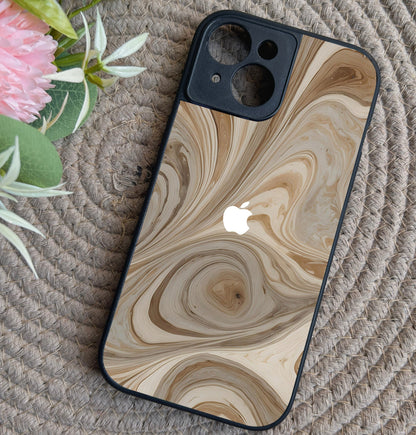 SandStorm Glossy Metal Back Case for Apple Iphone 15