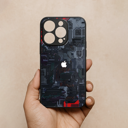 Circuit Crush Metal Back Case for Apple Iphone 12 Pro Max