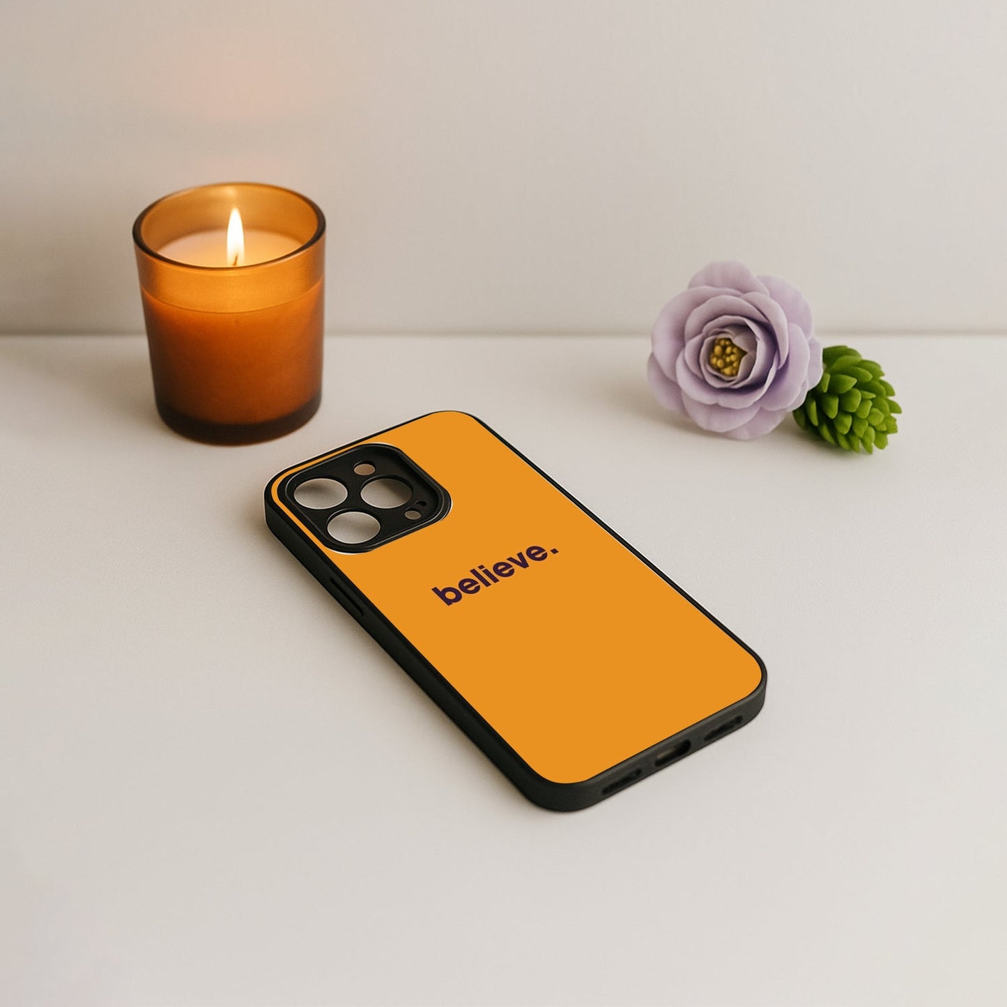 believe' Metal Back Case for Apple Iphone 13 Pro