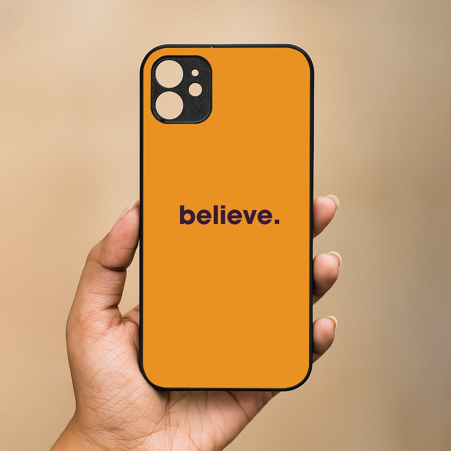 believe' Metal Back Case for Apple Iphone 11