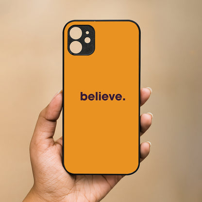 believe' Metal Back Case for Apple Iphone 11