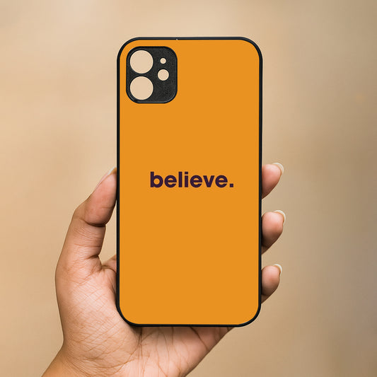 believe' Metal Back Case for Apple Iphone 11