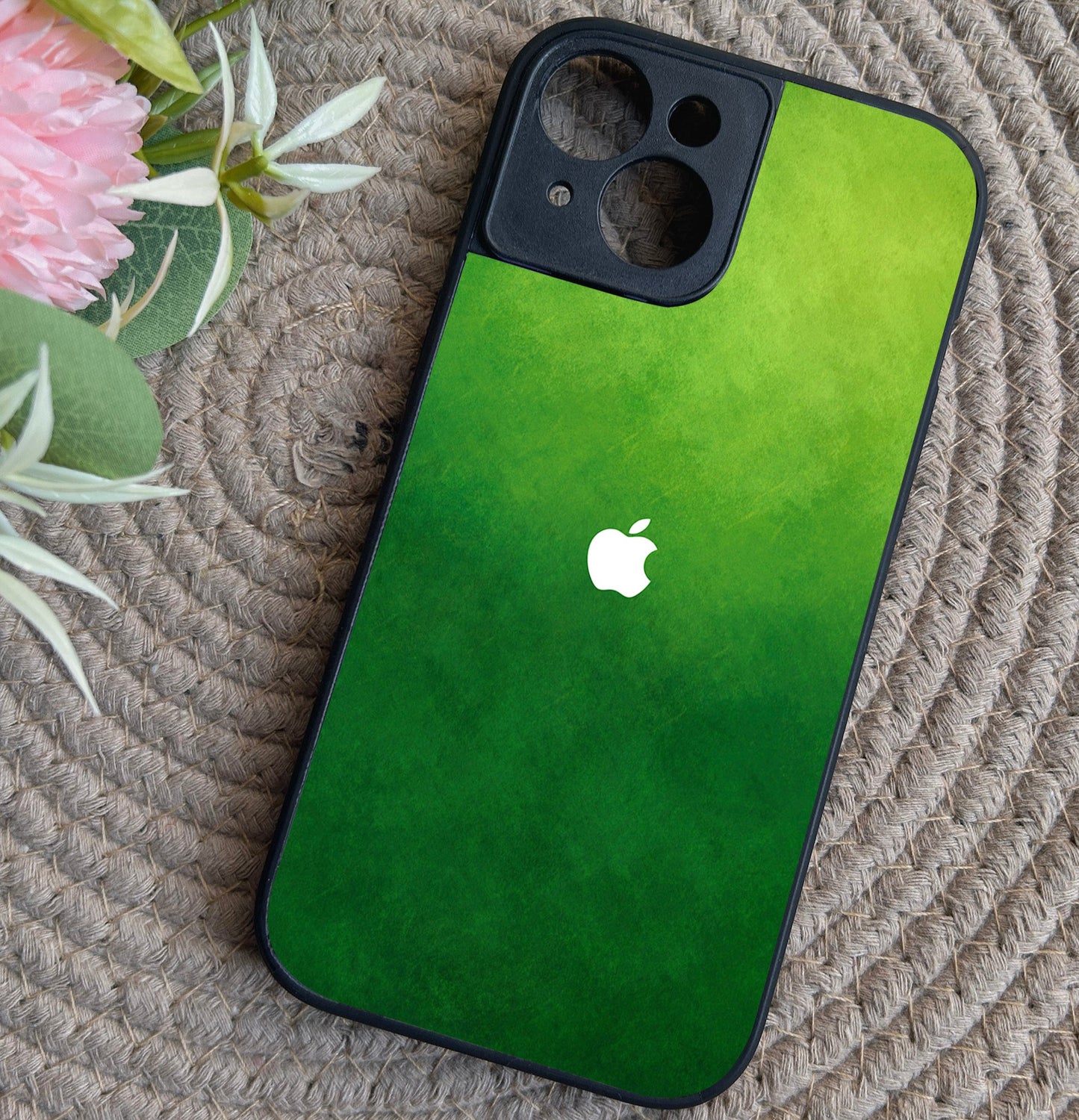 GreenAura Glossy Metal Back case for Apple Iphone 15