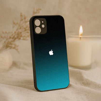 Midnight Teal Metal Back Case for Apple Iphone 11