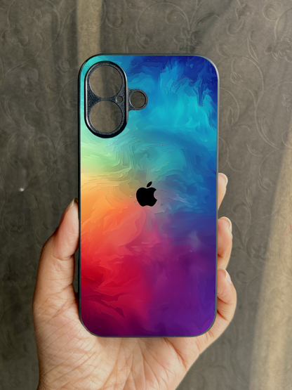 ColorFusion Glossy Metal Back Case for Apple Iphone 16