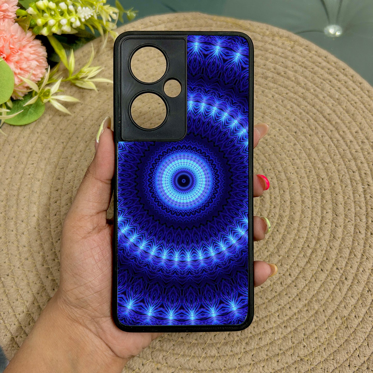 Amulet Mandala Glossy Metal Back Case for Oneplus Nord CE 3 Lite (5G)