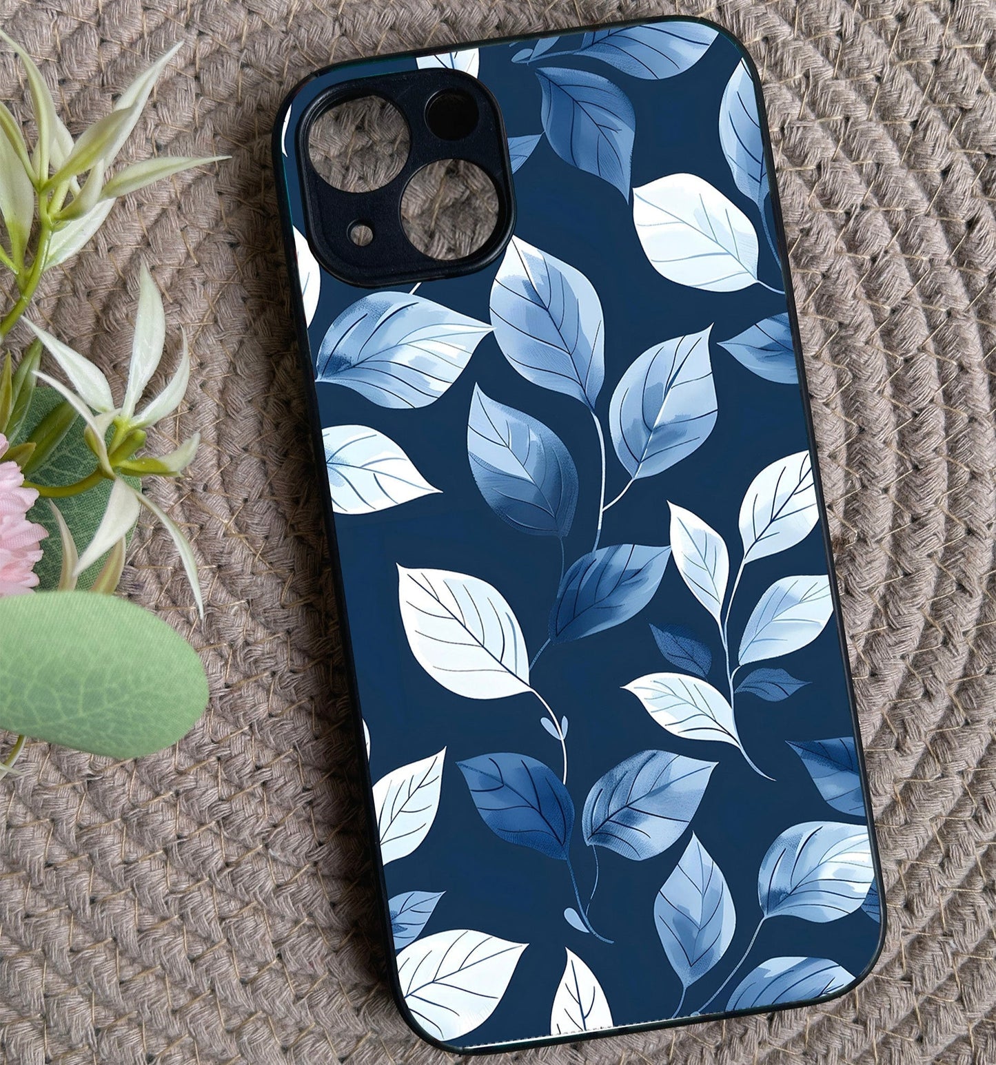 Lush Leaves Glossy Metal Back Case for Apple Iphone 14