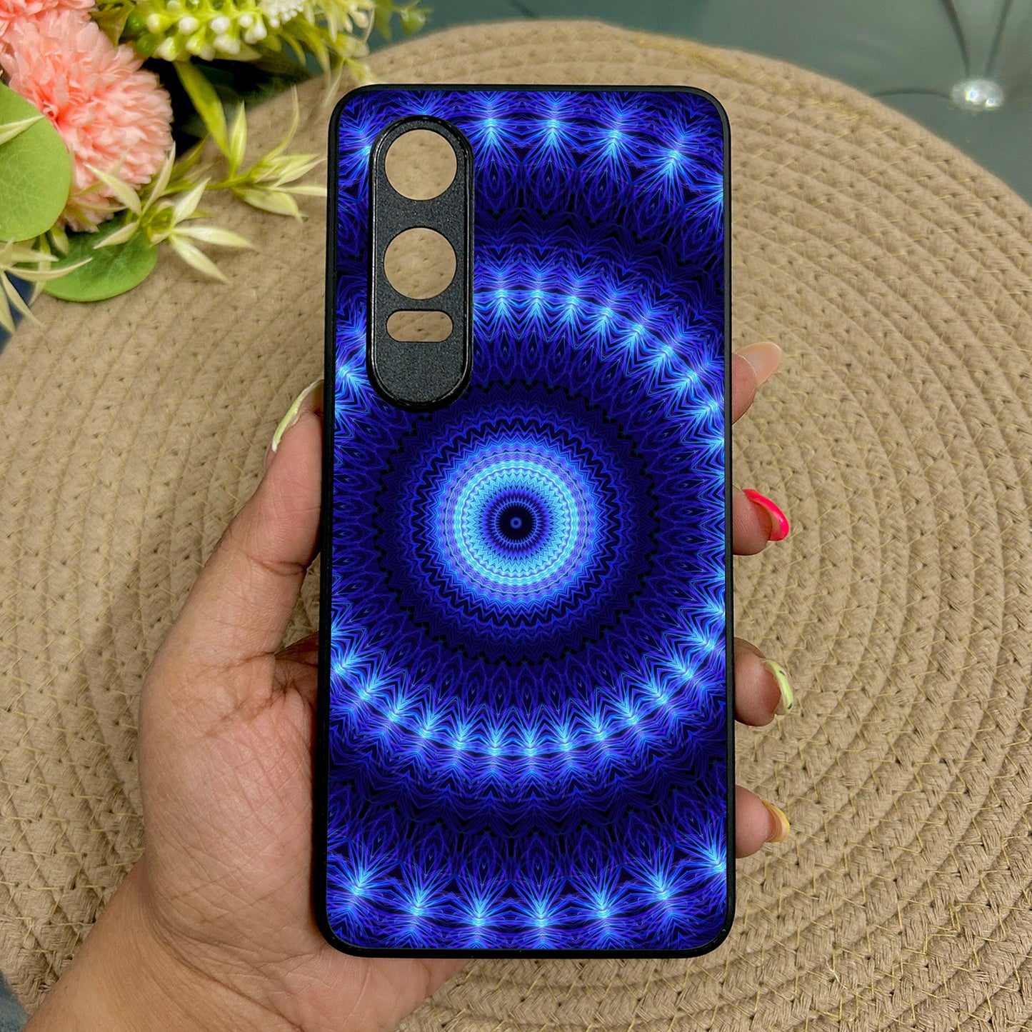 Amulet Mandala Glossy Metal Back Case for Oneplus Nord CE 4 Lite (5G)