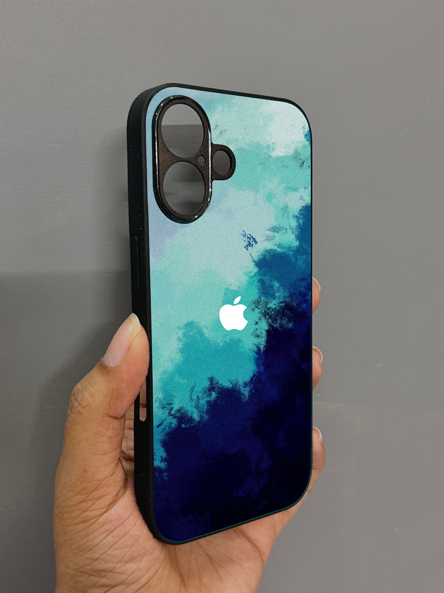 Bluora Glossy Metal Back Case for Apple Iphone 16