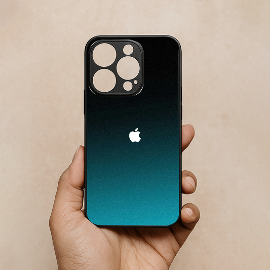 Midnight Teal Metal Back Case for Apple Iphone 16 Pro