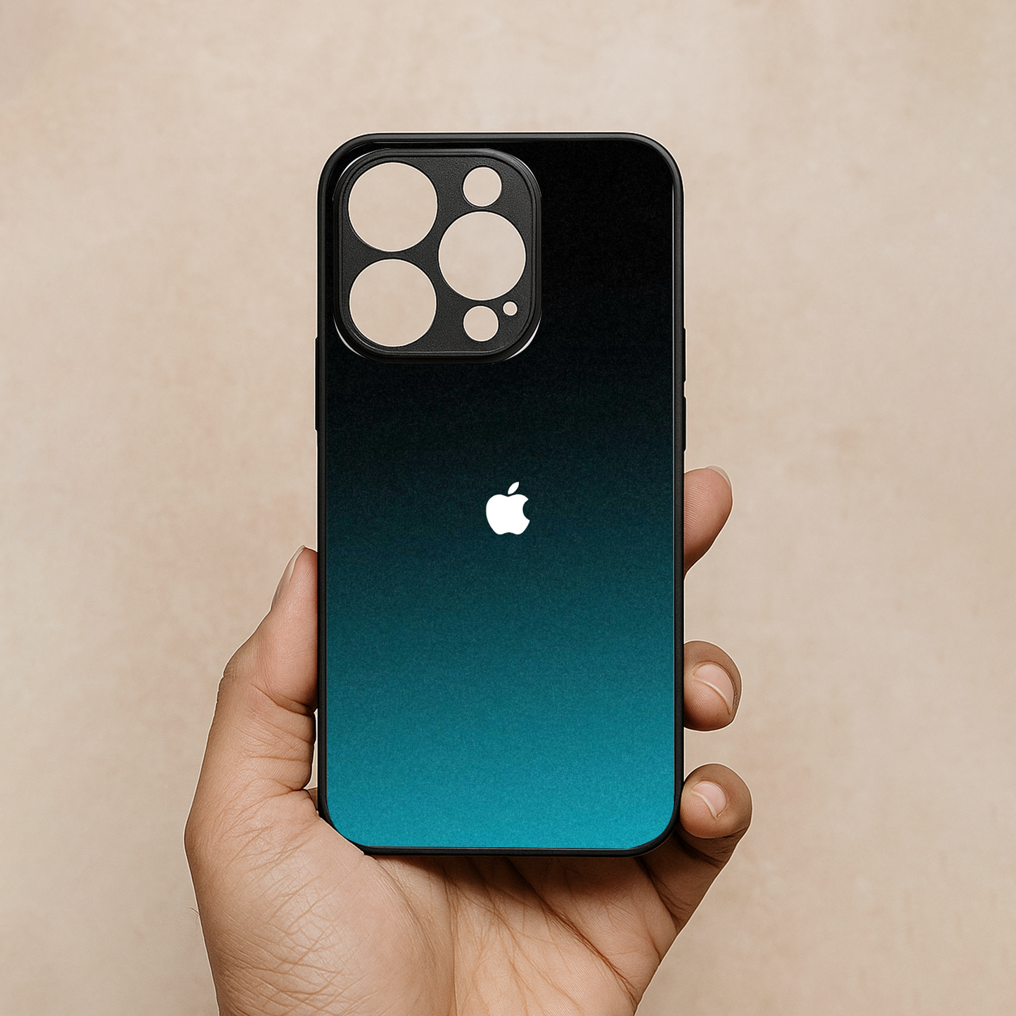Midnight Teal Metal Back Case for Apple Iphone 15 Pro