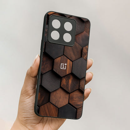 Wood Blocks Metal Back Case forOnePlus 10T 5G