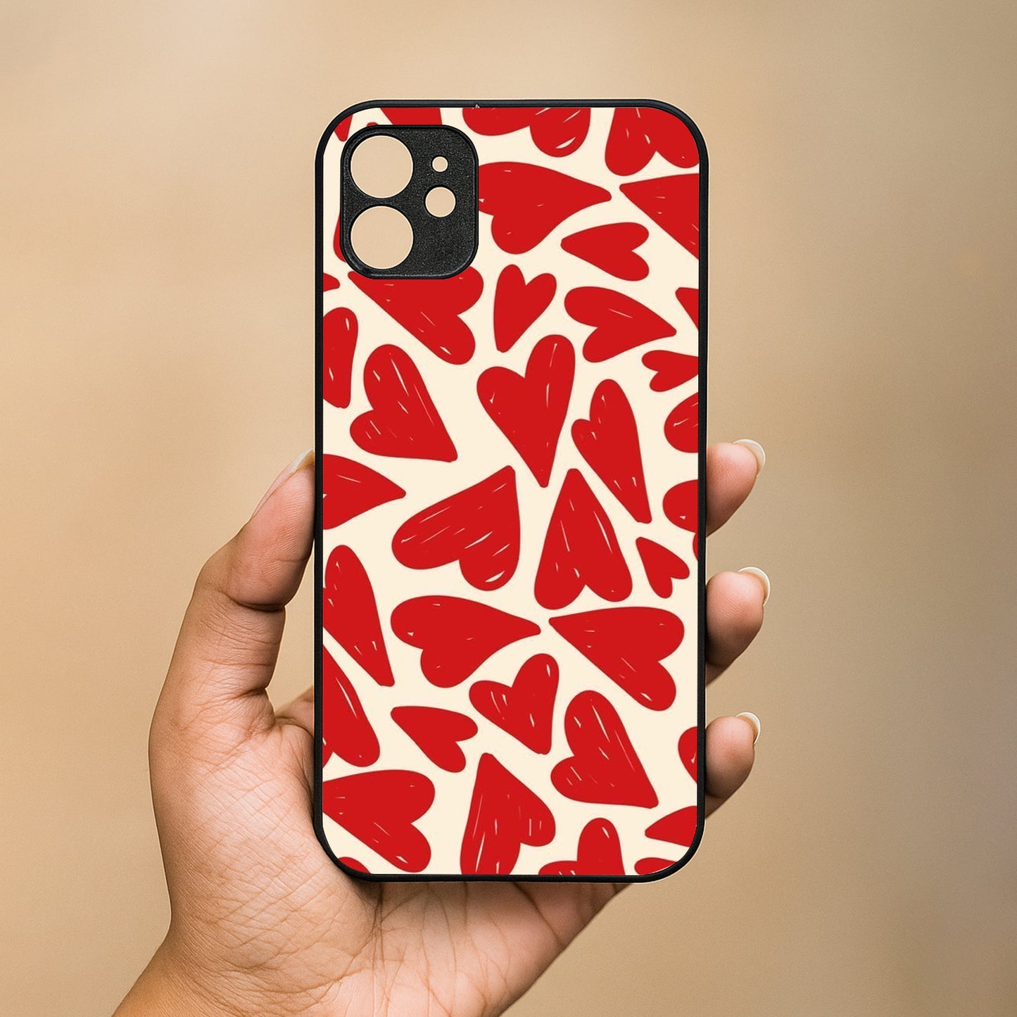 Hearts Rush Metal Back Case for Apple Iphone 11