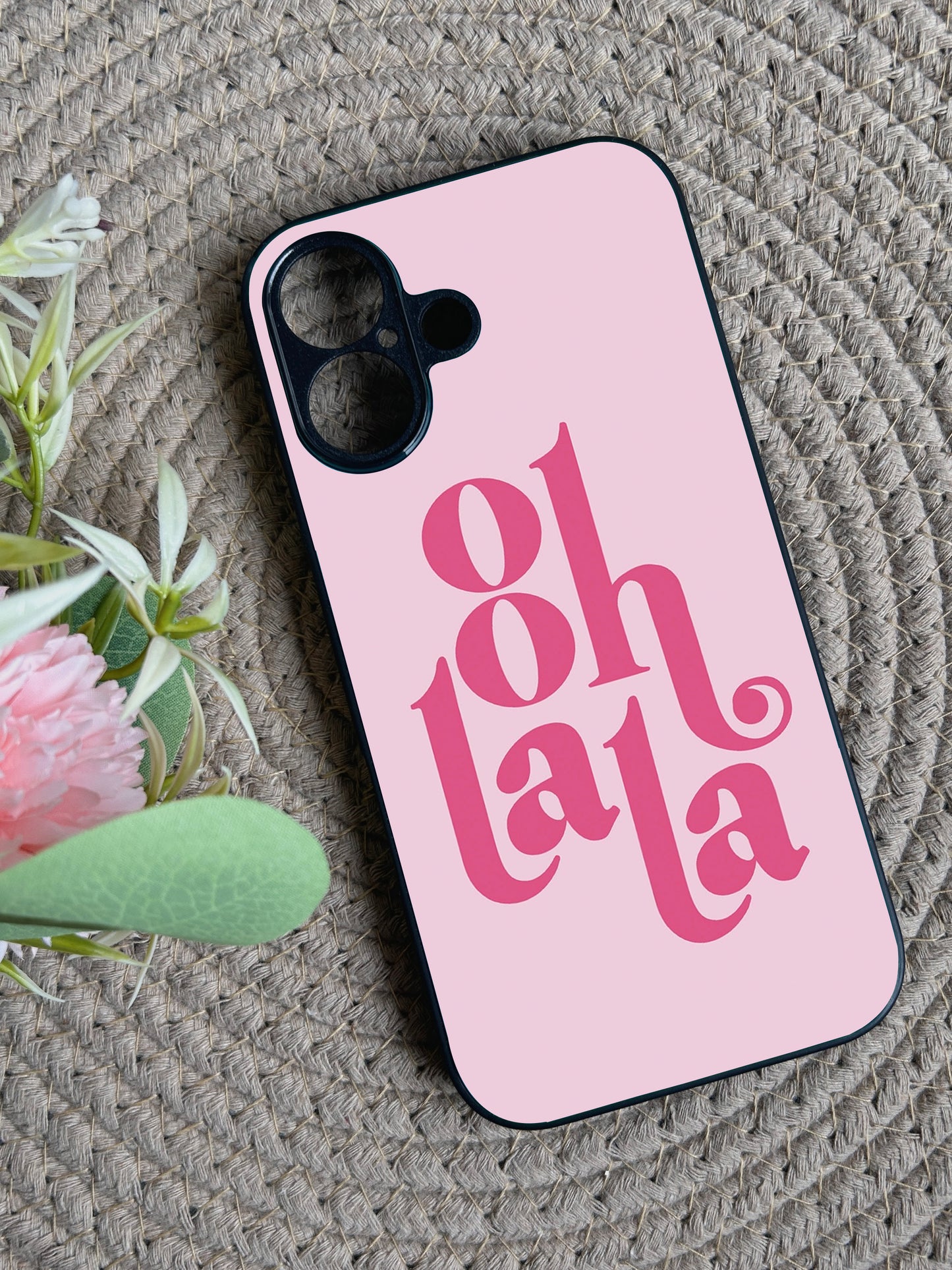 Ooh Lala' Glossy Metal Back Case for Apple Iphone 16