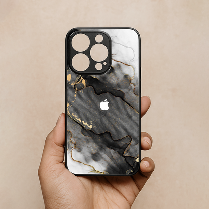 Gold Tint Metal Back Case for Apple Iphone 15 Pro