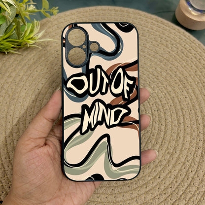 Out Of Mind' Glossy Metal Back Case for Apple Iphone 16