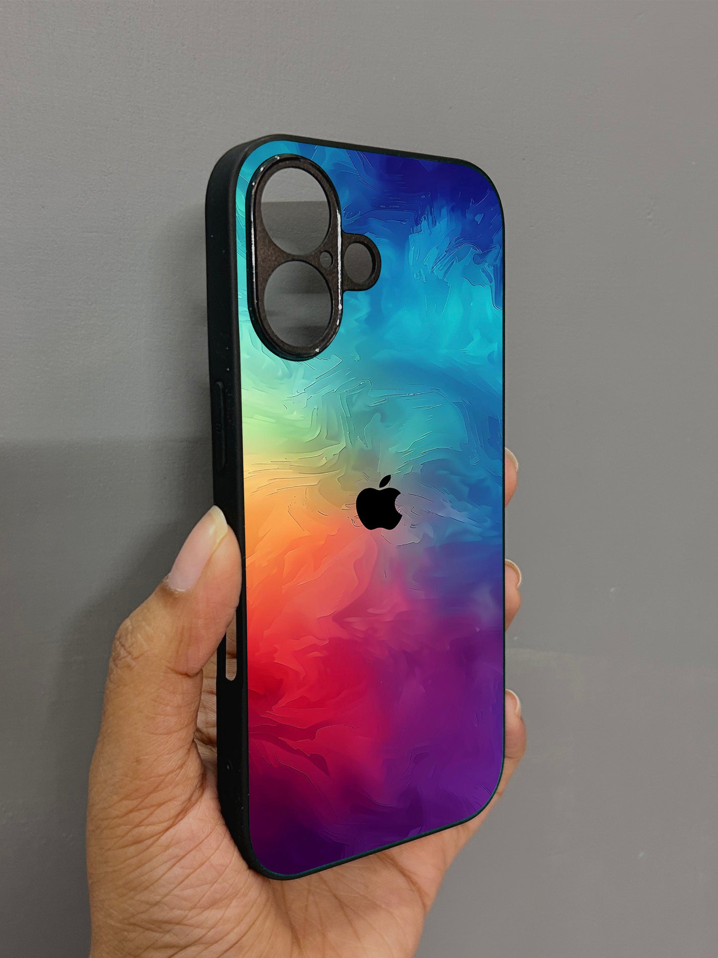 ColorFusion Glossy Metal Back Case for Apple Iphone 16