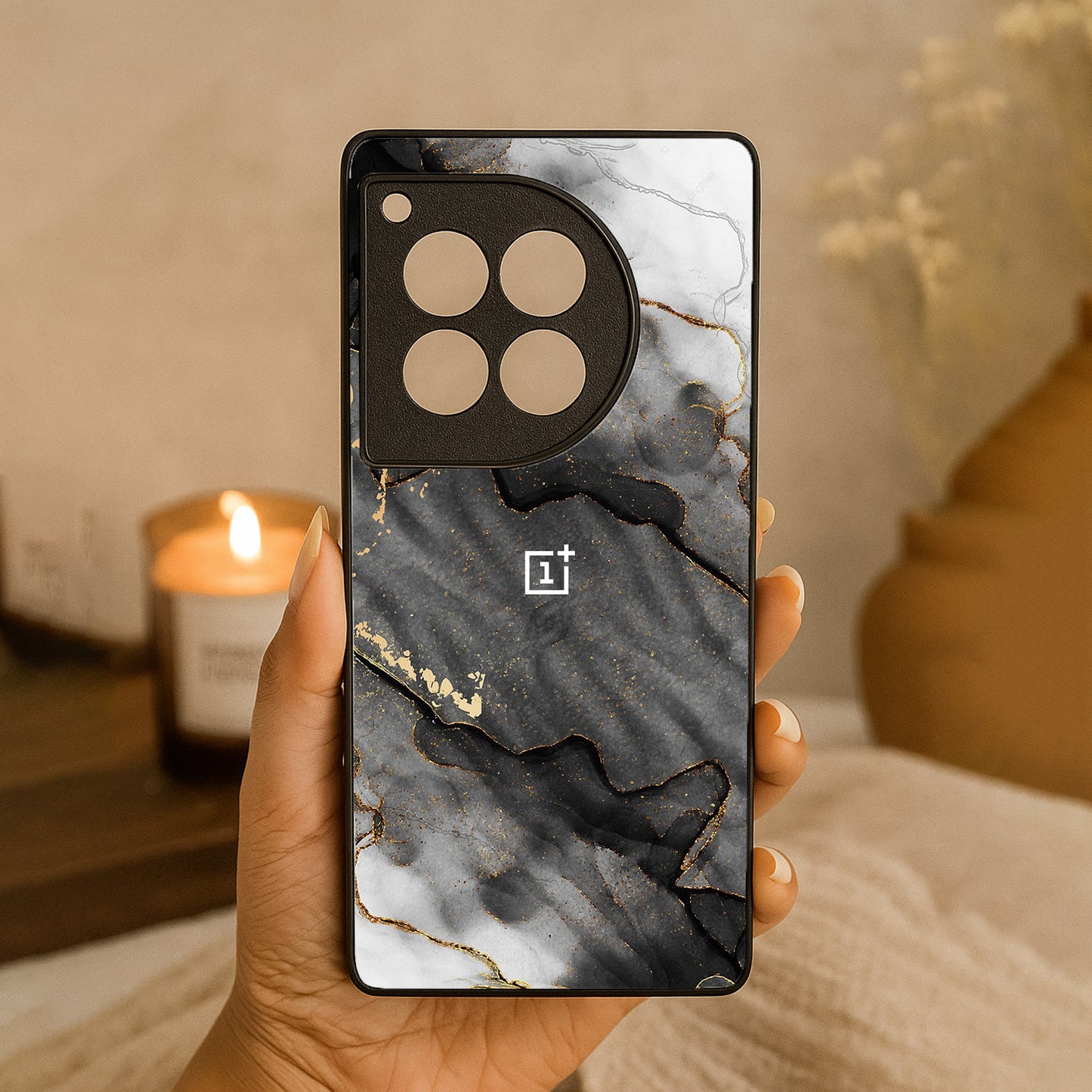 Gold Tint Metal Back Case for OnePlus 12R