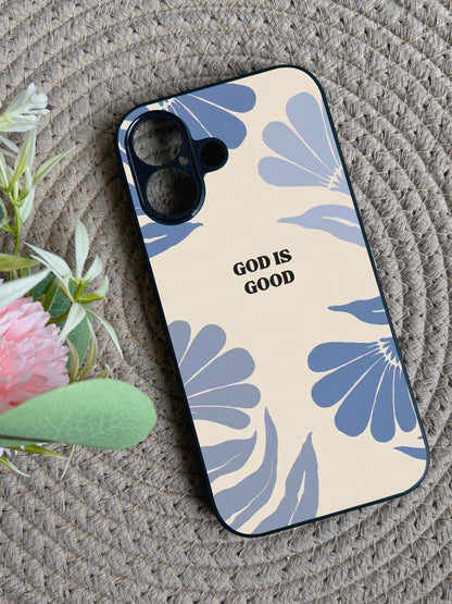 God Is Good' Glossy Metal Back Case for Apple Iphone 16