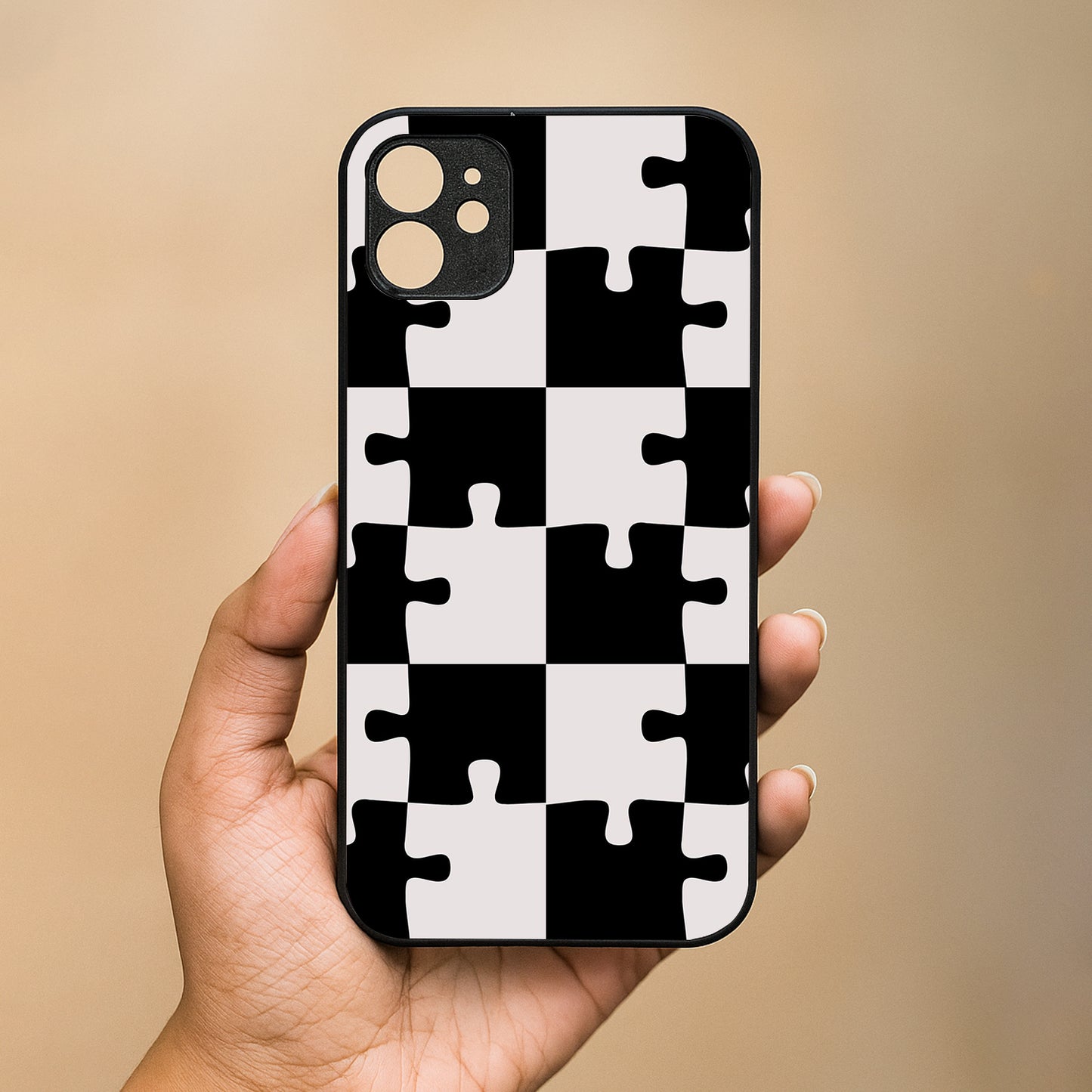 Grid Play Metal Back Case for Apple Iphone 11