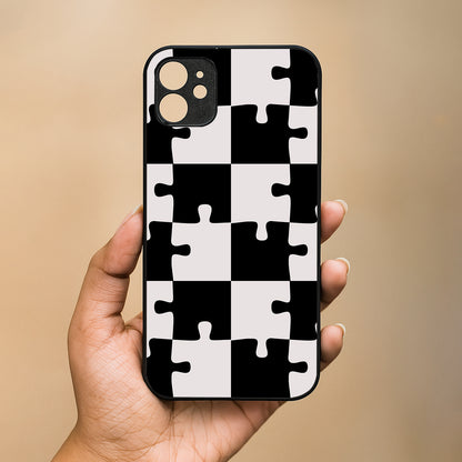 Grid Play Metal Back Case for Apple Iphone 11