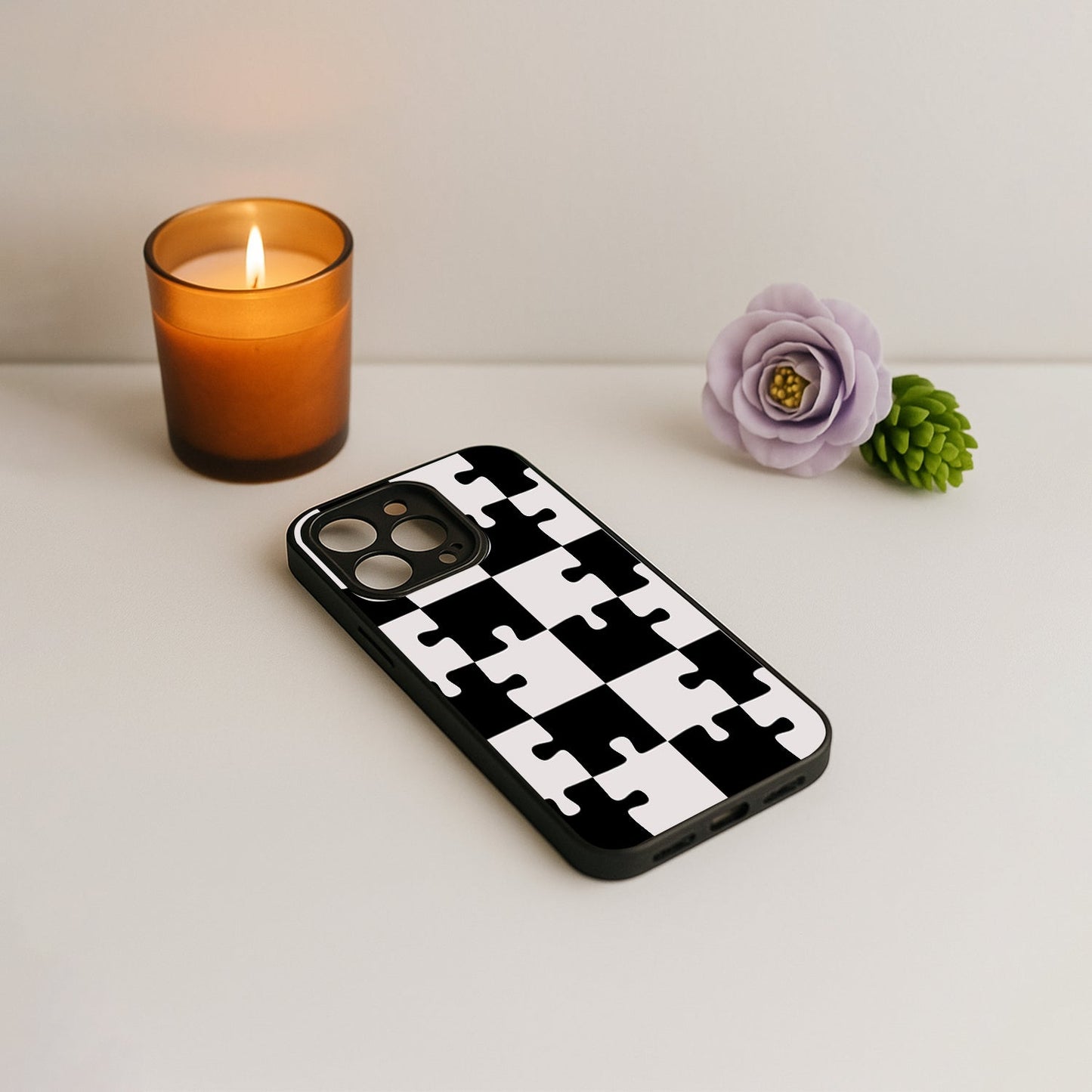 Grid Play Metal Back Case for Apple Iphone 13 Pro Max