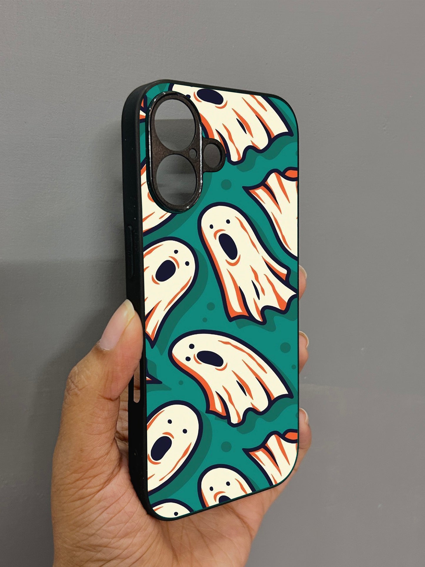 Spooky Gang Glossy Metal Back Case for Apple Iphone 16