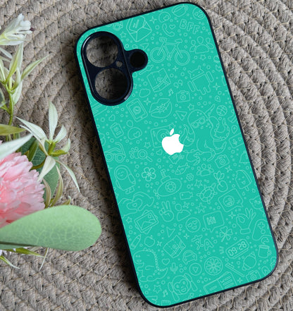 DoodlePop Glossy Metal Back case for Apple Iphone 16