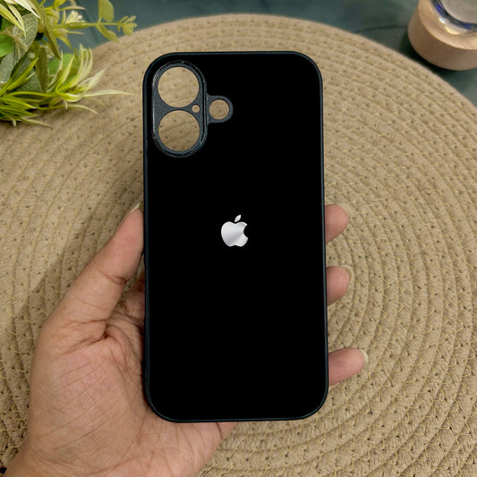 Black Metal Back Case for Apple Iphone 16