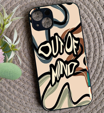 Out Of Mind' Glossy Metal Back Case for Apple Iphone 13