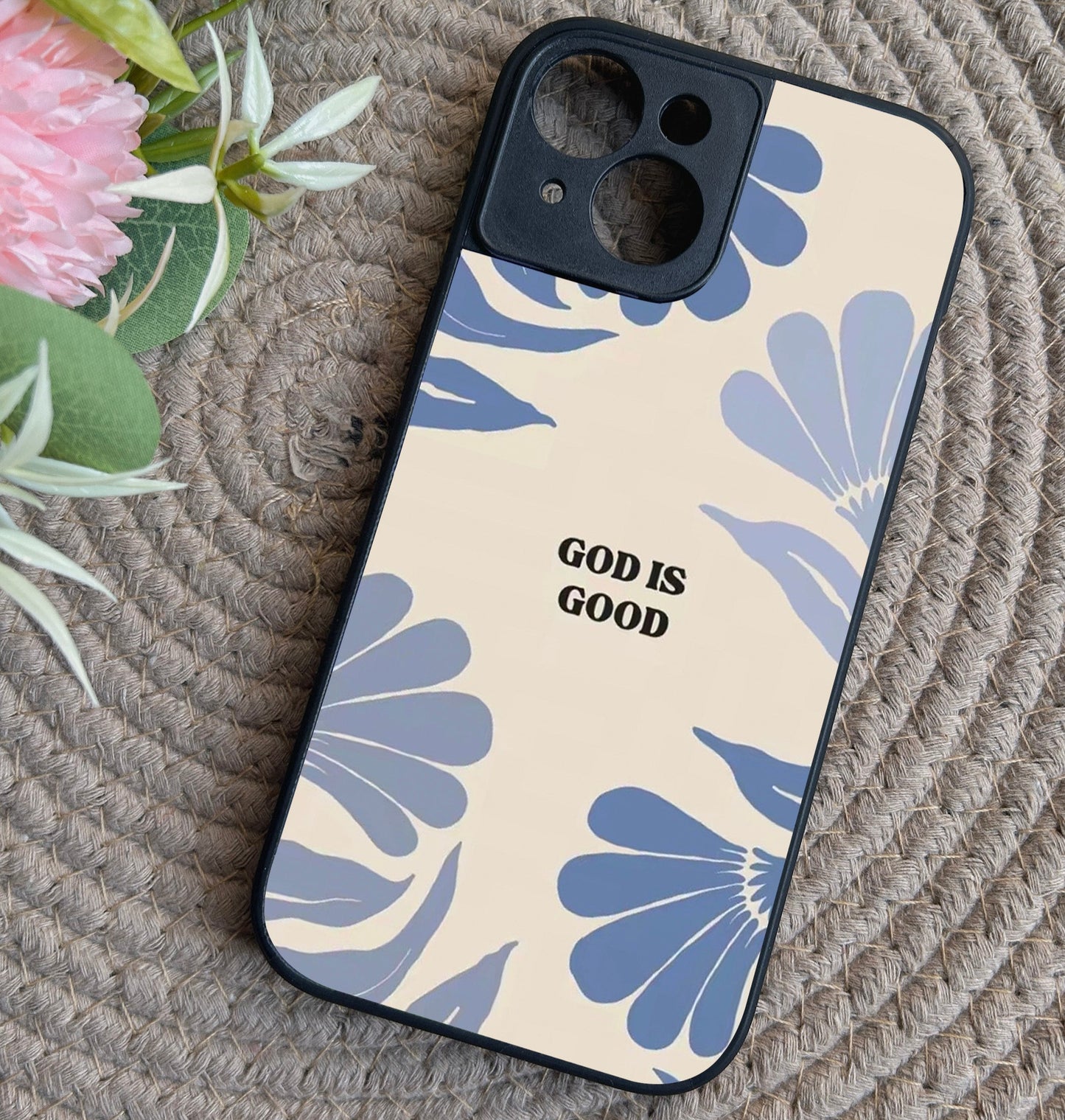 God Is Good' Glossy Metal Back Case for Apple Iphone 15