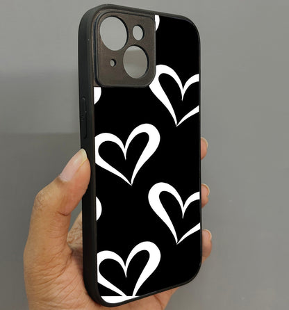 InkHeart Glossy Metal Back Case for Apple Iphone 15
