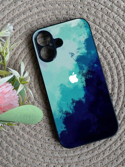 Bluora Glossy Metal Back Case for Apple Iphone 16