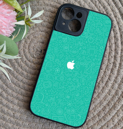 DoodlePop Glossy Metal Back case for Apple Iphone 15