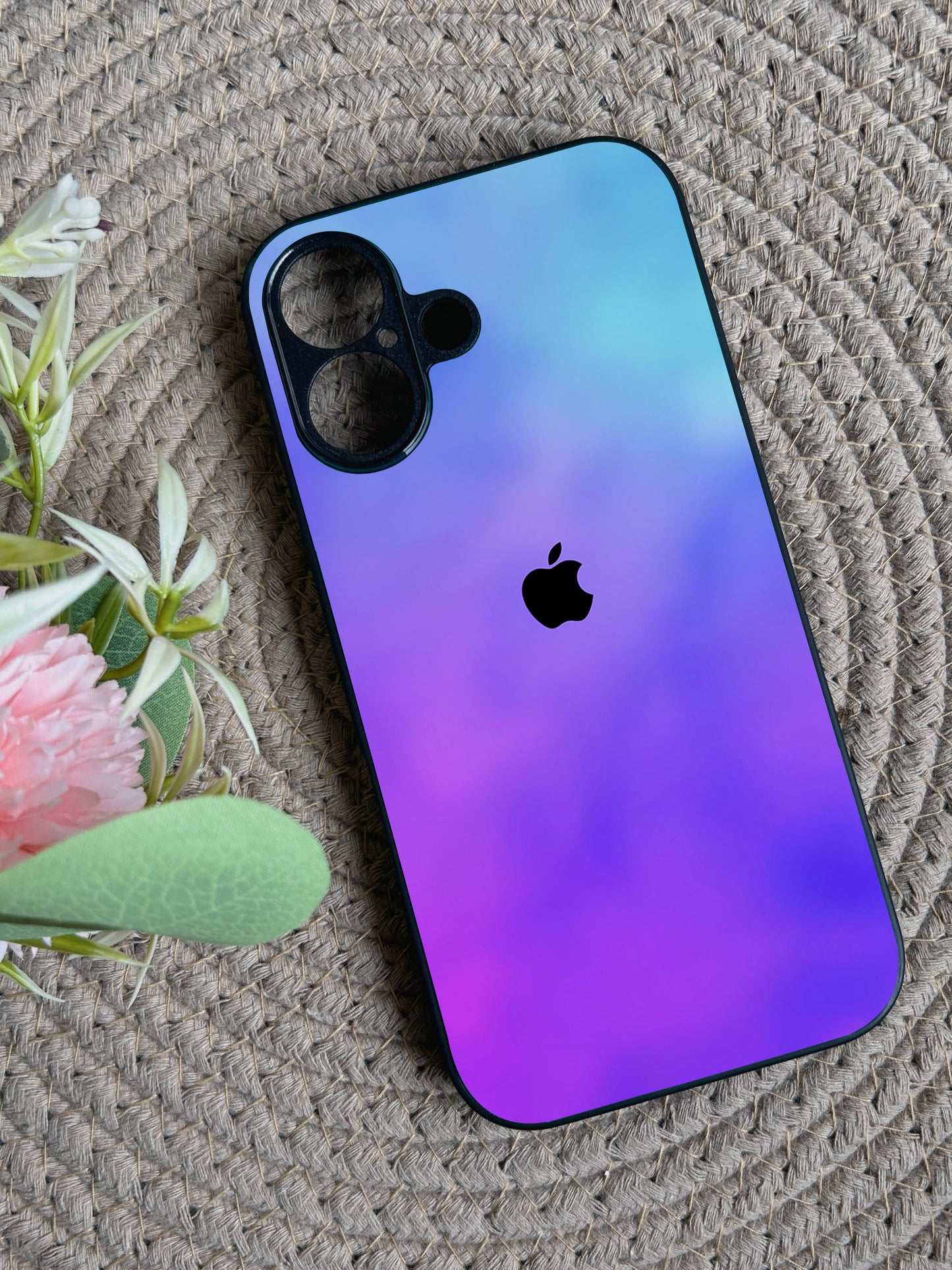 Prism Play Glossy Metal Back Case for Apple Iphone 16