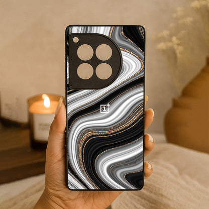 Molten Marble Metal Back Case for OnePlus 12R