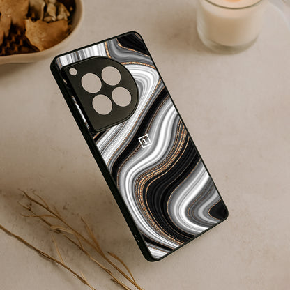 Molten Marble Metal Back Case for OnePlus 12R
