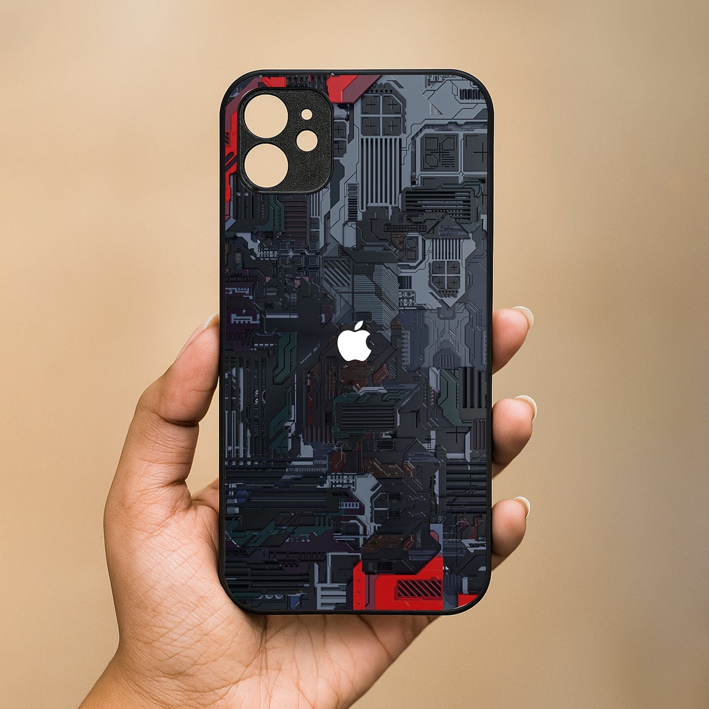 Circuit Crush Metal Back Case for Apple Iphone 11