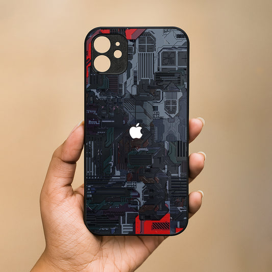 Circuit Crush Metal Back Case for Apple Iphone 11