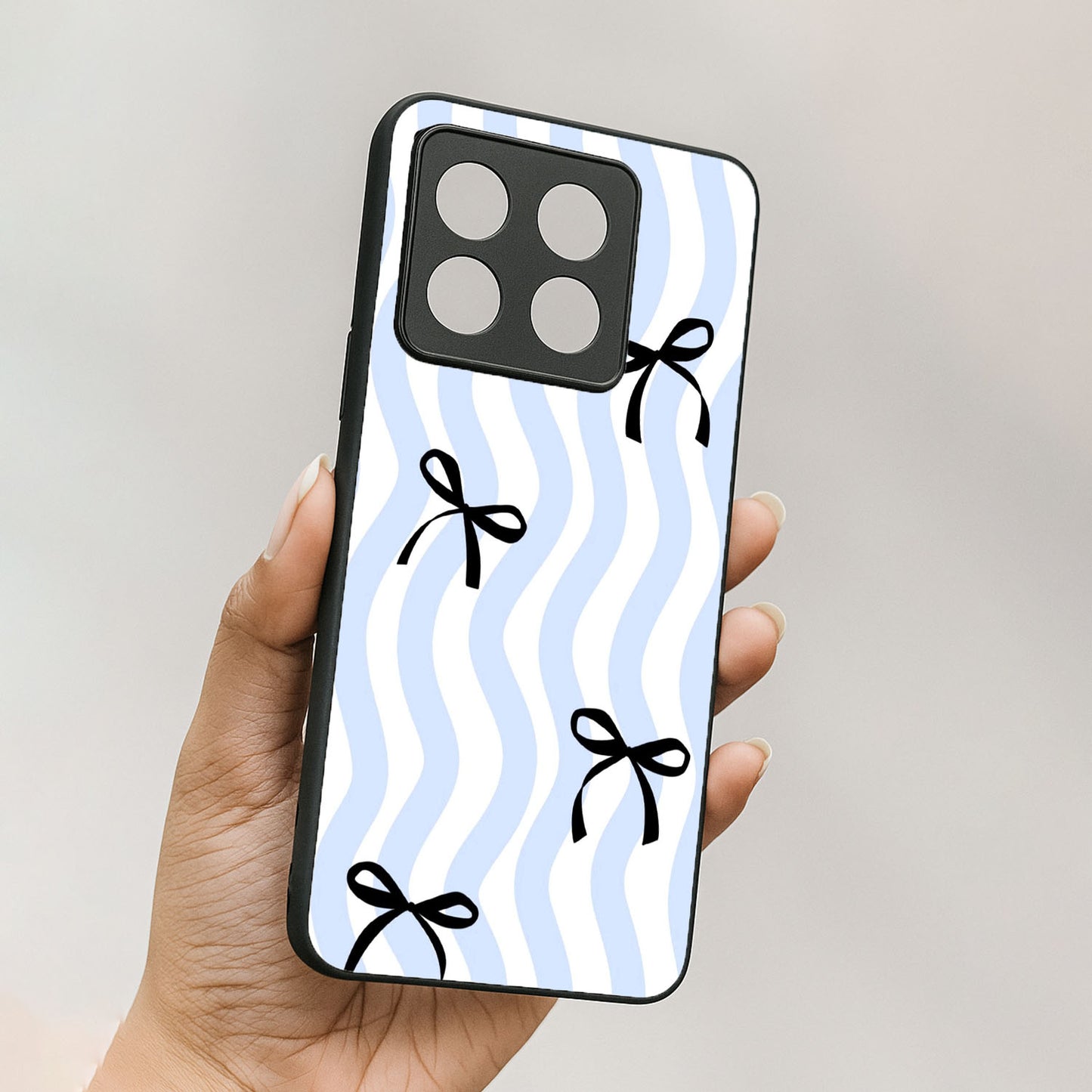 Wave Bow Metal Back Case forOnePlus 10T 5G