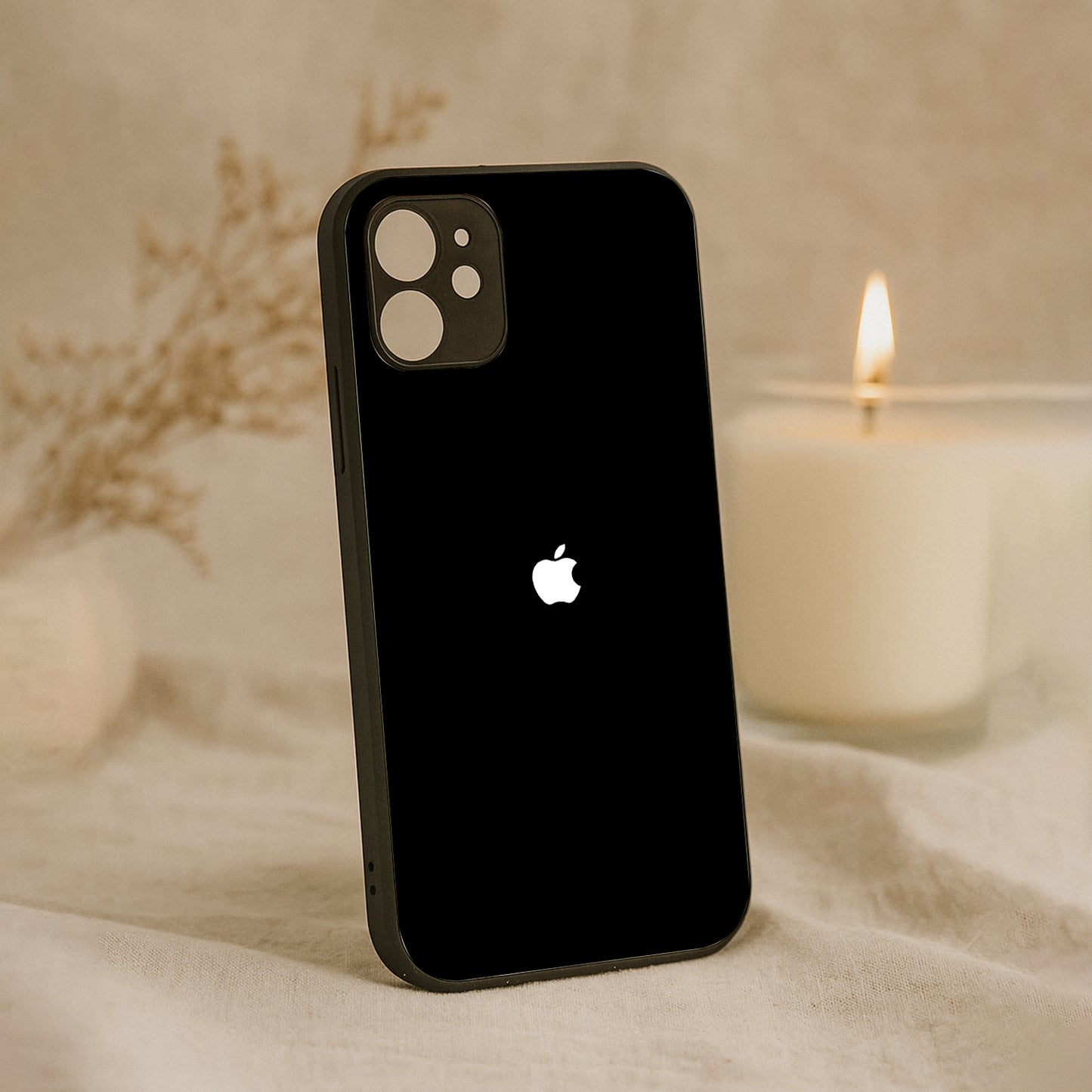 Black Metal Back Case for Apple Iphone 11