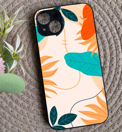 Leafy Vibe Glossy Metal Back Case for Apple iPhone