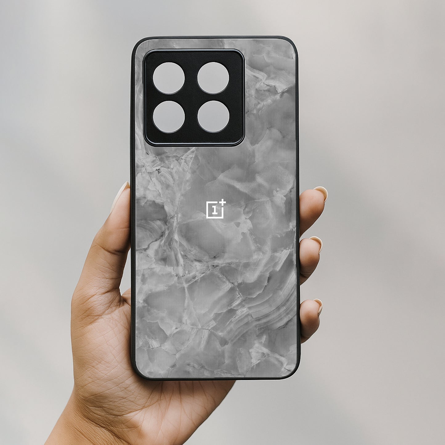 Silver Mist Metal Back Case forOnePlus 10T 5G