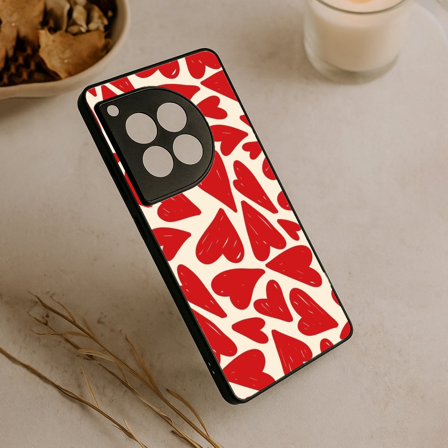 Hearts Rush Metal Back Case for OnePlus 12R