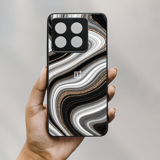 Molten Marble Metal Back Case forOnePlus 10T 5G