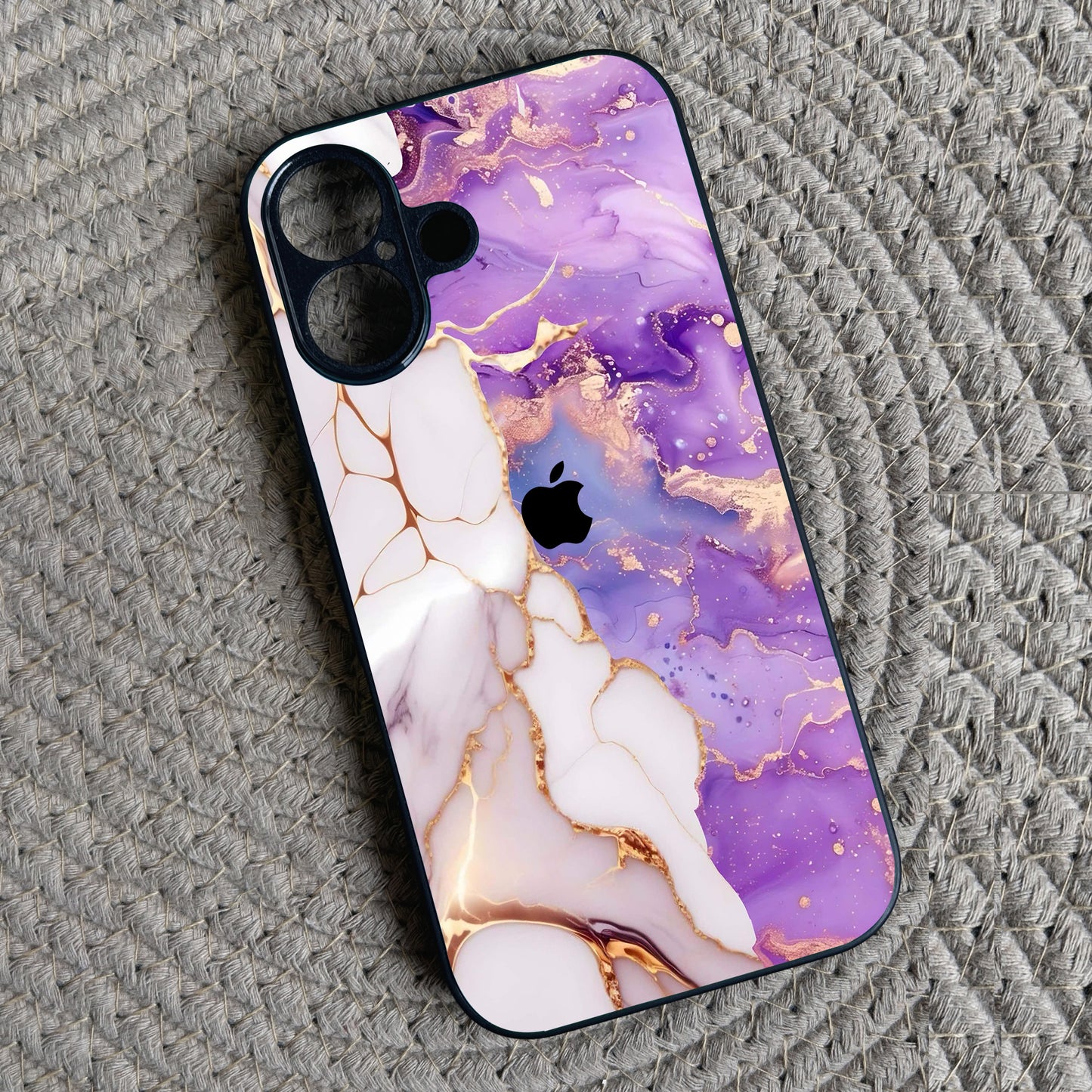 Sapphire Luxe Metal Back Case for Apple Iphone 16