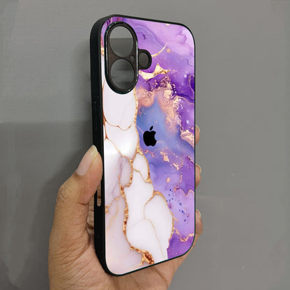 Sapphire Luxe Metal Back Case for Apple Iphone 16